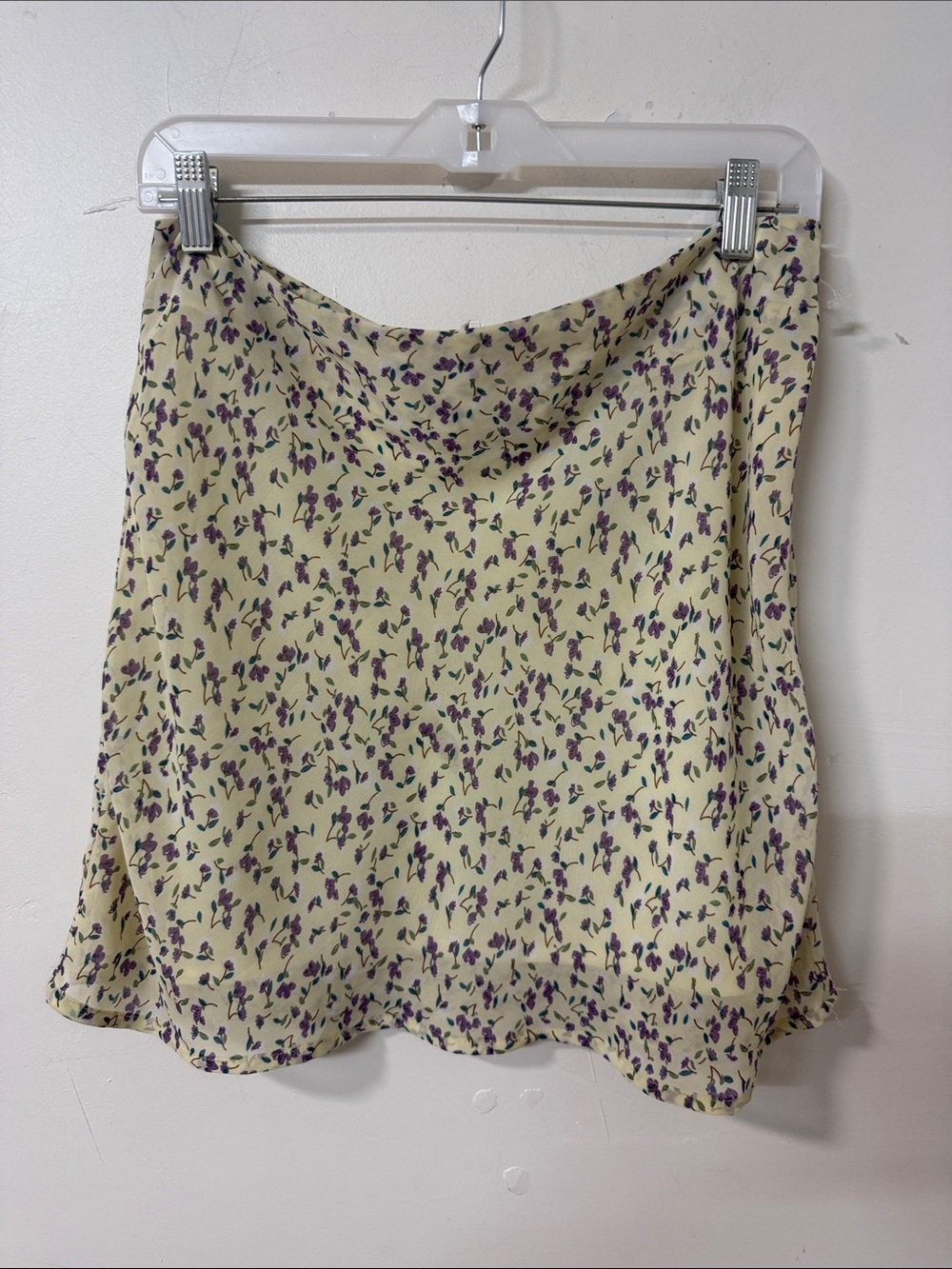 Nasty Gal Yellow Floral Mini Skirt